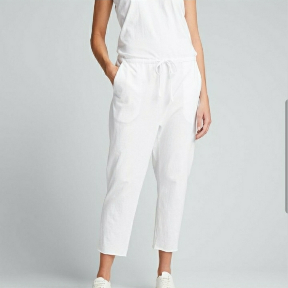New Frank & Eileen White Tank Jumpsuit Heritage Jersey - Picture 2 of 10